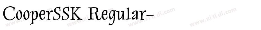 CooperSSK Regular字体转换